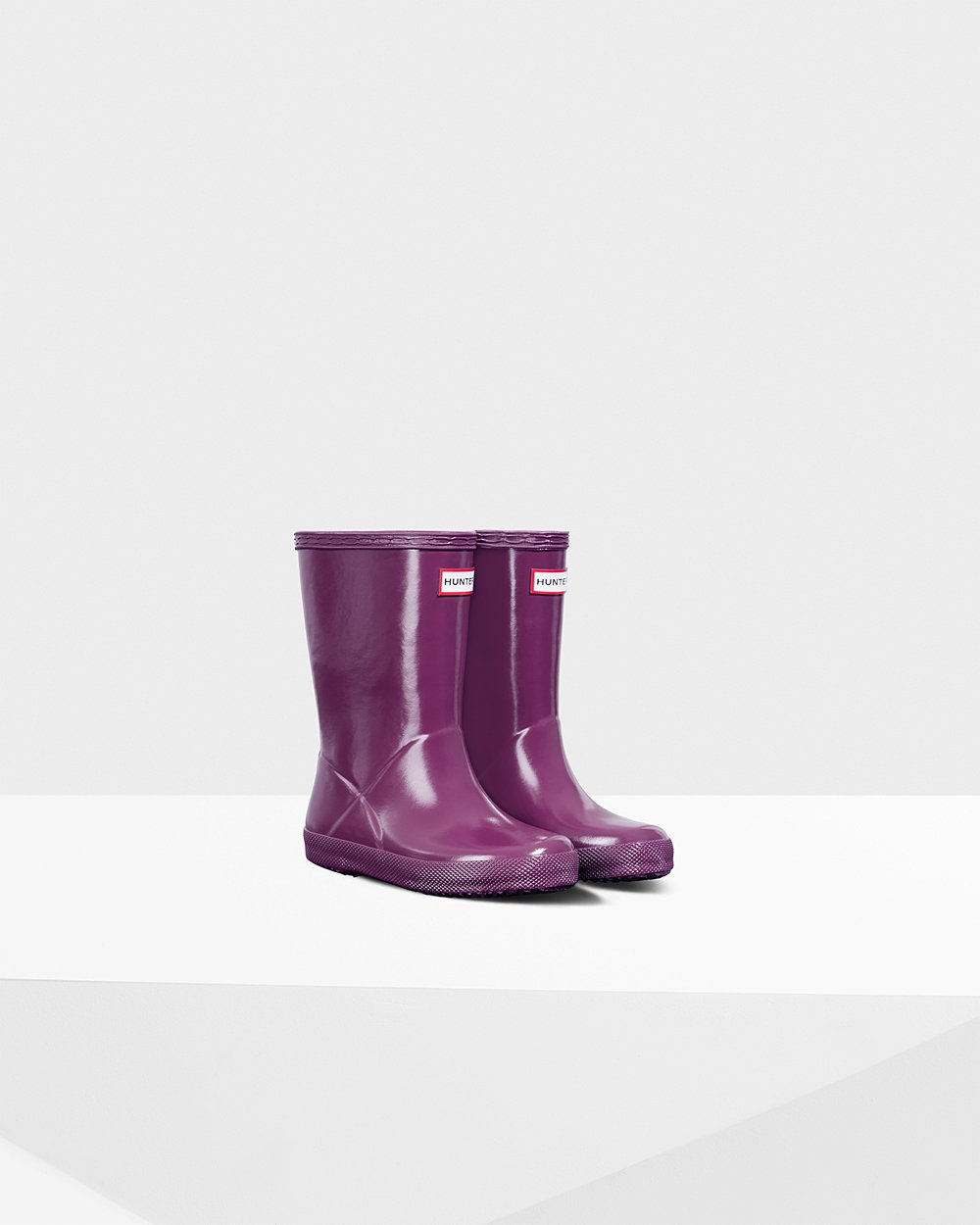 Botas De Agua Hunter Niños Original First Classic Gloss - Moradas - Argentina 7691SMLHJ